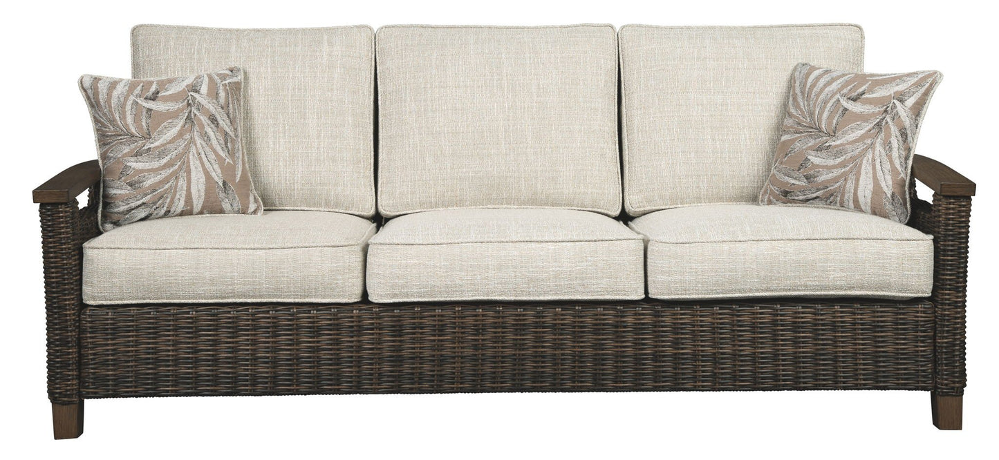 Paradise Trail - Medium Brown - Sofa with Cushion - Hornell Furniture Outlet