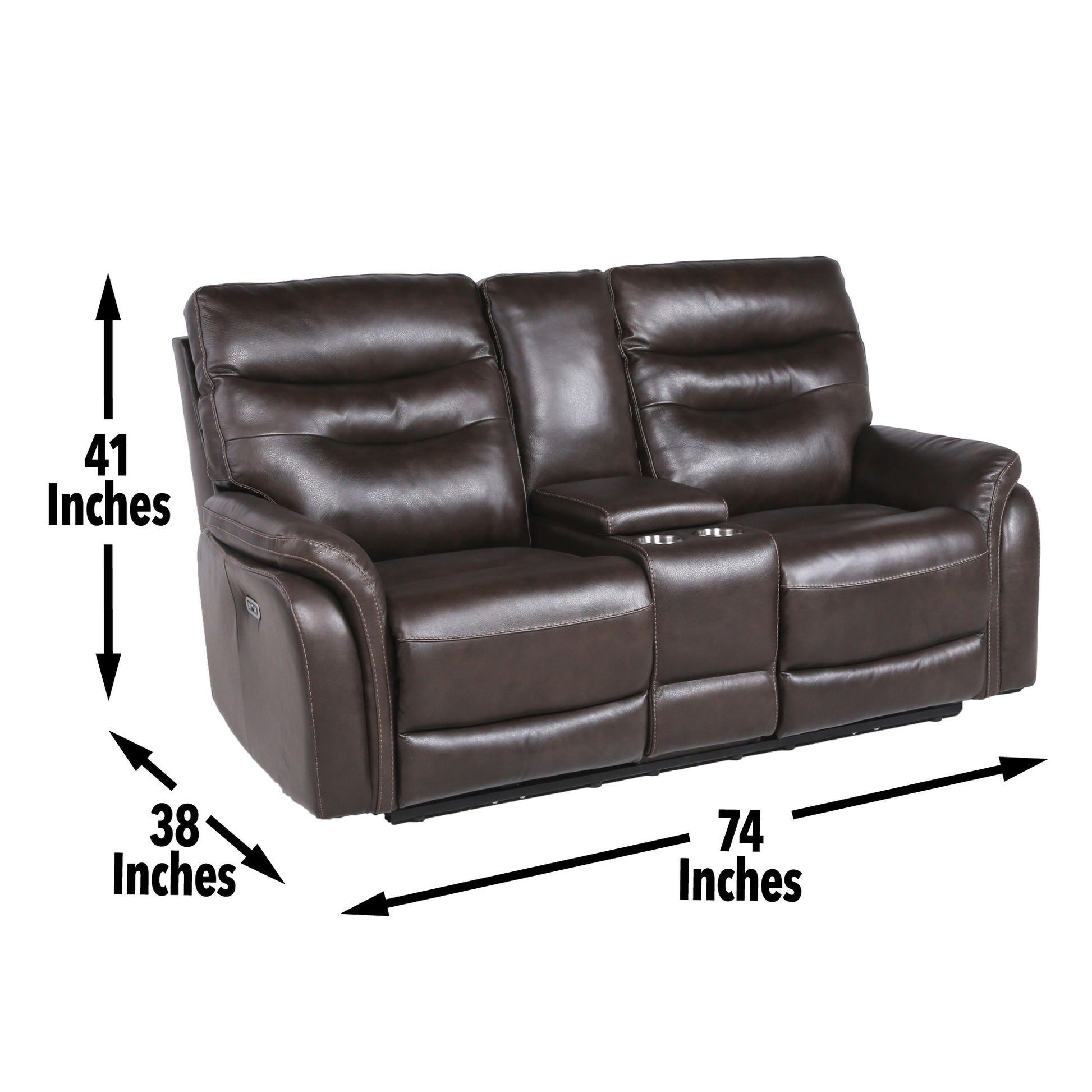 Fortuna - 3 Piece Dual Power Reclining Set - Coffee - Hornell Furniture Outlet