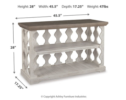 Havalance - Console Sofa Table - Gray / White - Hornell Furniture Outlet