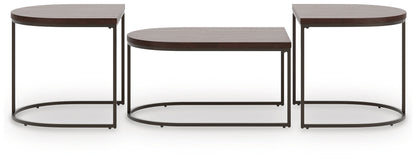 Vanmore - Dark Brown - Occasional Table Set (Set of 3) - Hornell Furniture Outlet