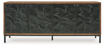 Dorannby - Black / Brown - Accent Cabinet - Hornell Furniture Outlet
