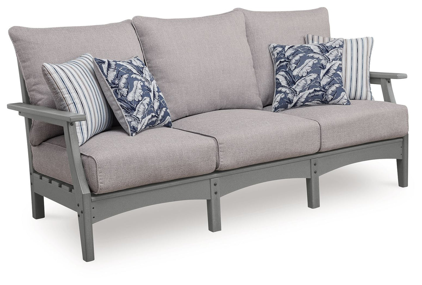 Cove Beach - Sofa With Cushion - Gray - Hornell Furniture Outlet
