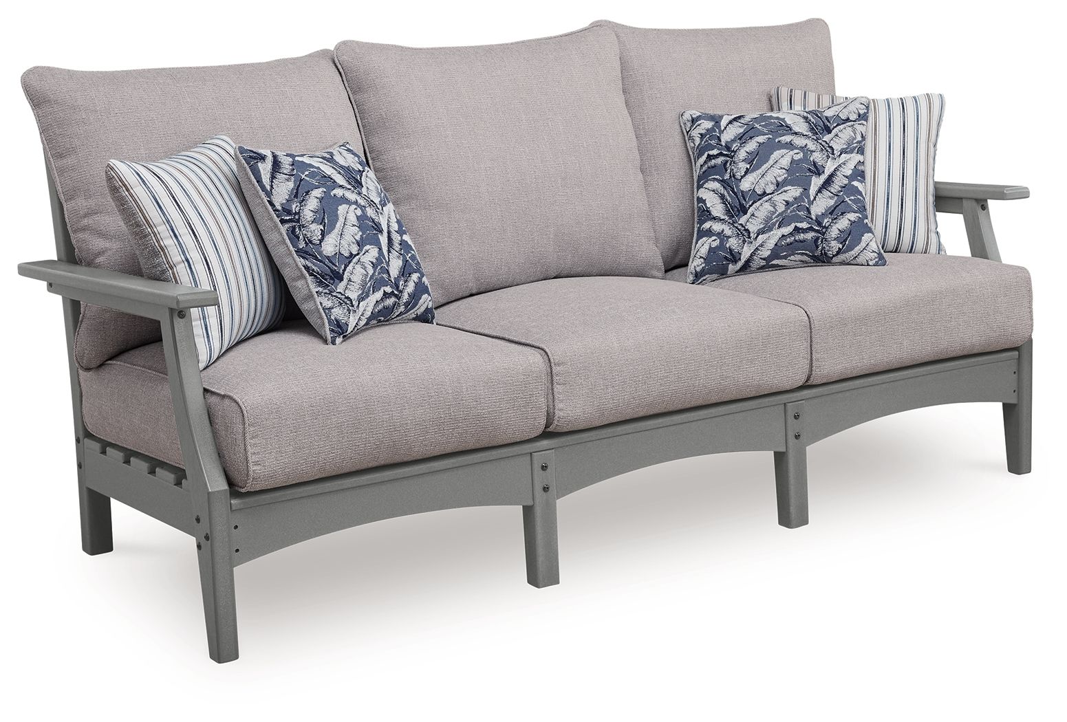 Cove Beach - Sofa With Cushion - Gray - Hornell Furniture Outlet