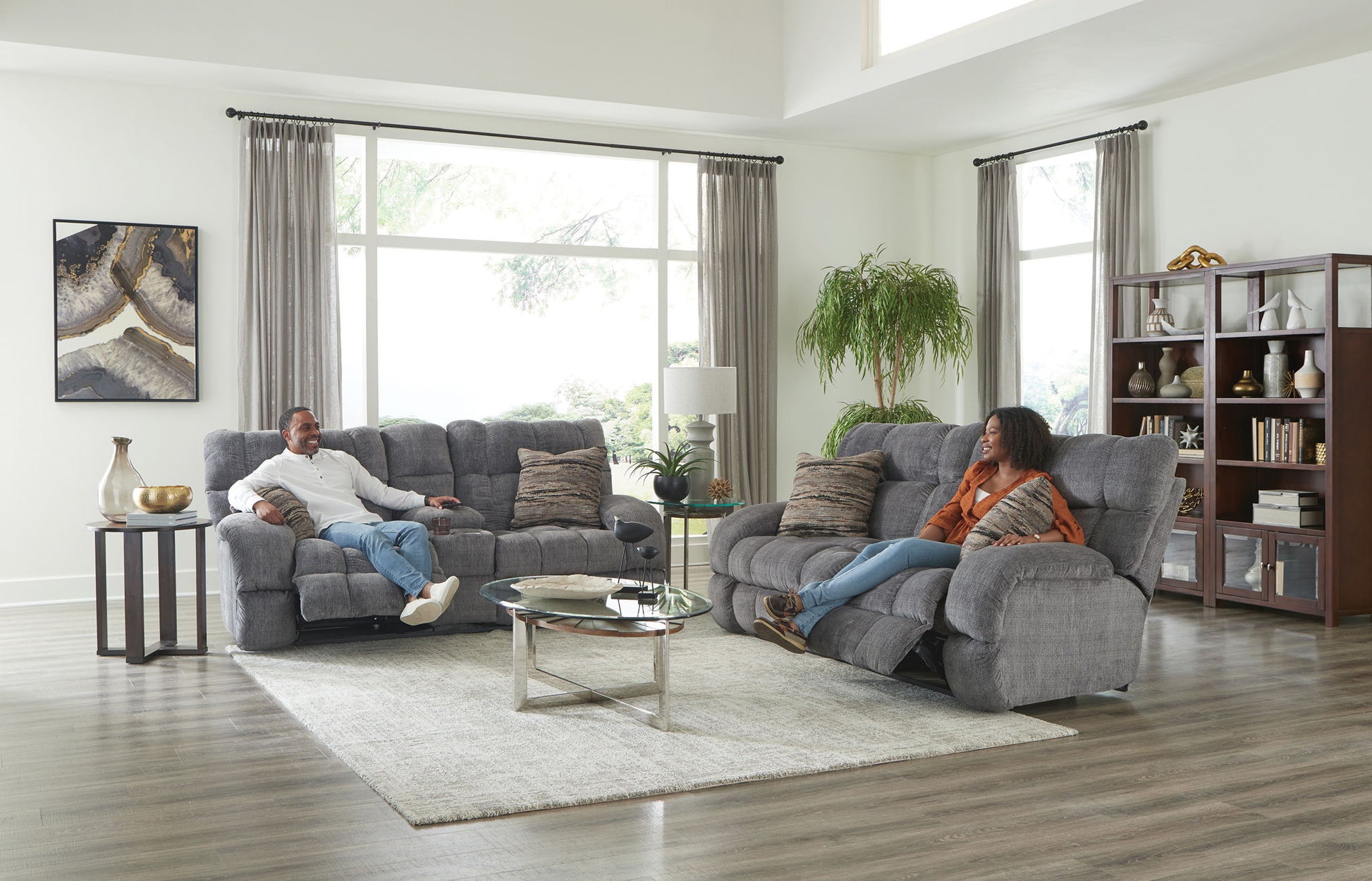 Ashland - Lay Flat Reclining Console Loveseat - Hornell Furniture Outlet