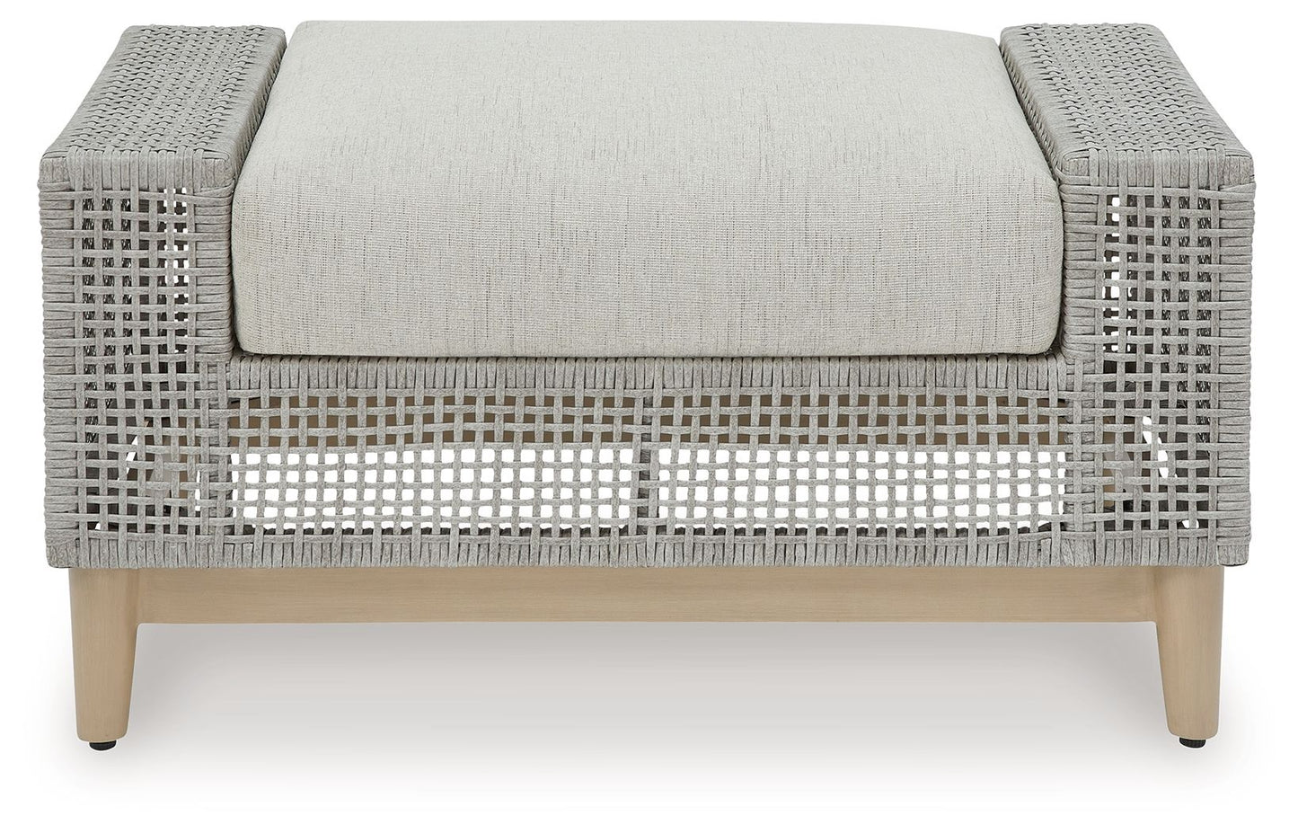 Seton Creek - Gray - Ottoman With Cushion - Hornell Furniture Outlet