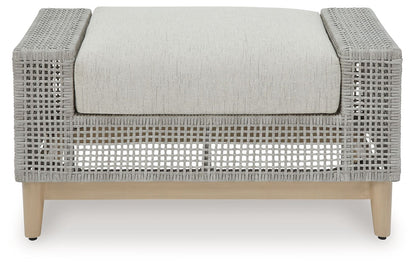 Seton Creek - Gray - Ottoman With Cushion - Hornell Furniture Outlet