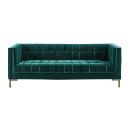 Isaac - Channel Stitch Velvet Sofa - Hornell Furniture Outlet