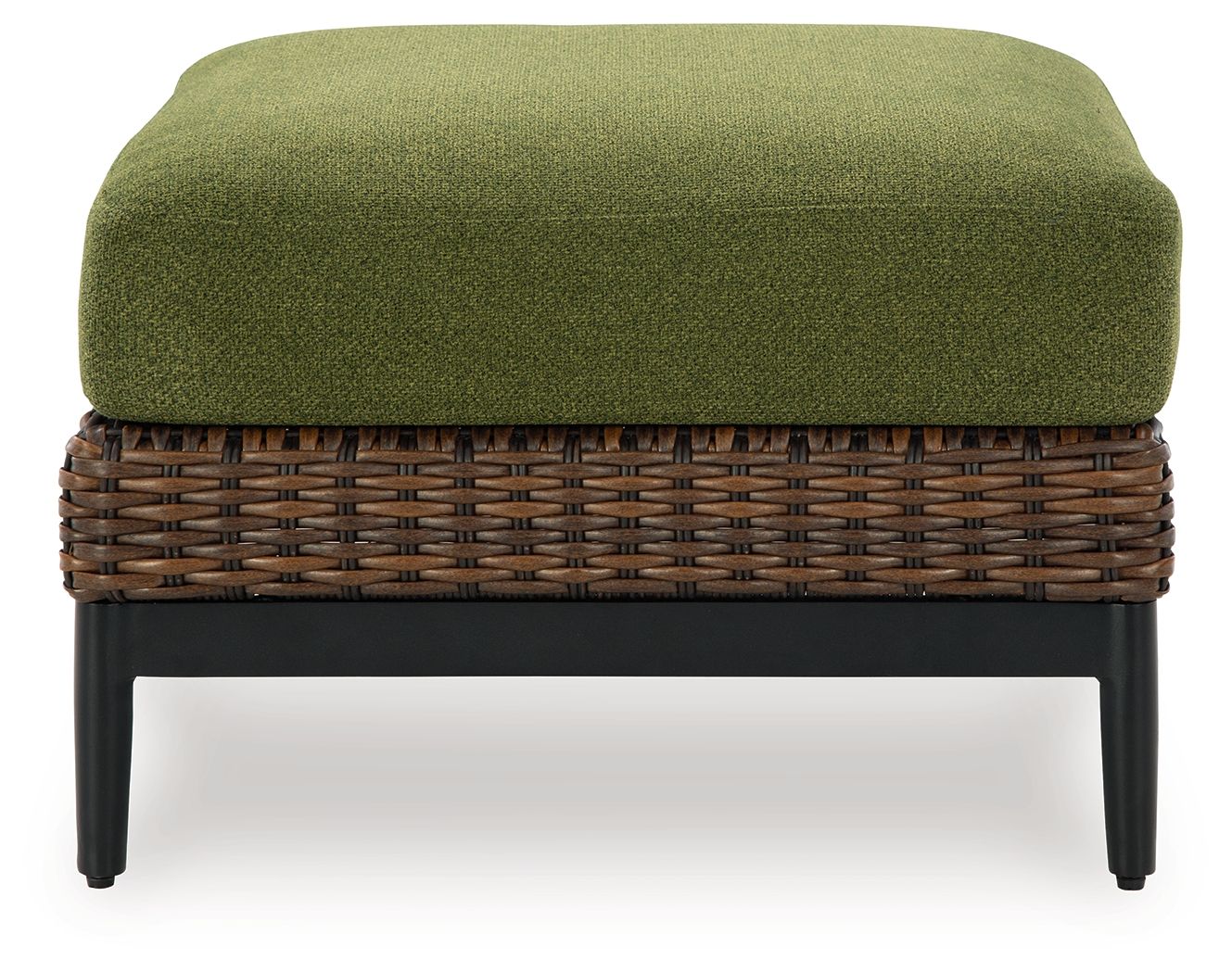 Horizon Hall - Brown / Green - Ottoman With Cushion - Hornell Furniture Outlet