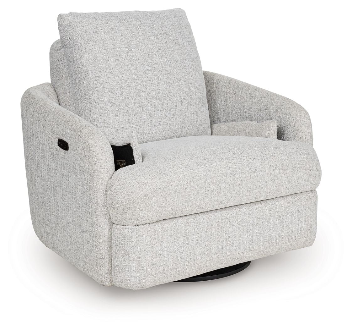 Alainmont Next - Gen Nuvella - Swivel Power Recliner - Hornell Furniture Outlet