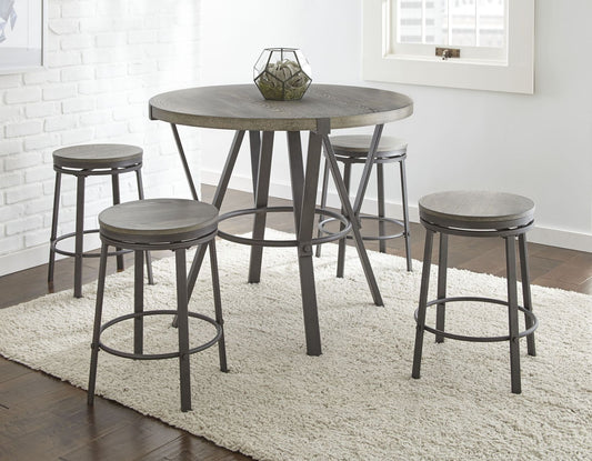 Portland - 5 Piece Dining Set - Black - Hornell Furniture Outlet