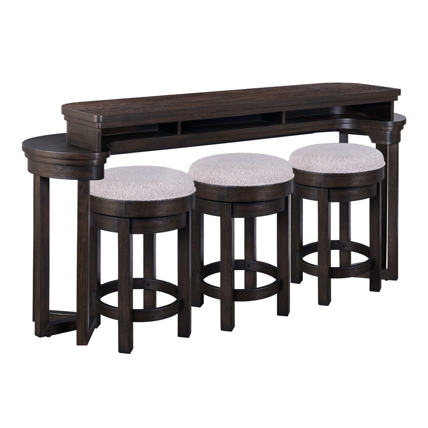 Weston - 4 Piece Bar Set - Brown - Hornell Furniture Outlet