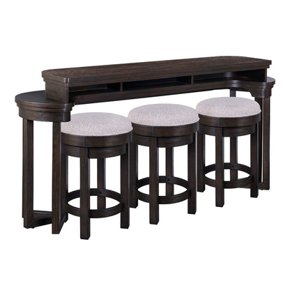 Weston - 4 Piece Bar Set - Brown - Hornell Furniture Outlet