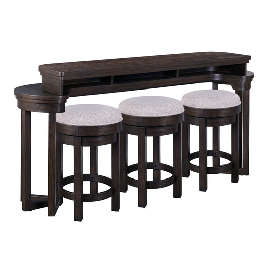 Weston - 4 Piece Bar Set - Brown - Hornell Furniture Outlet