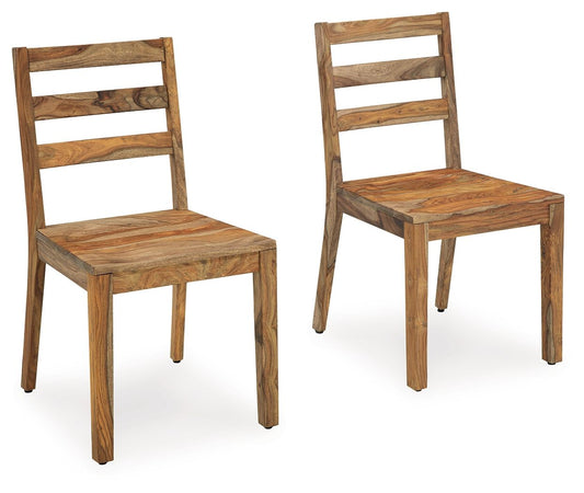 Dressonni - Brown - Dining Room Side Chair (Set of 2) - Hornell Furniture Outlet