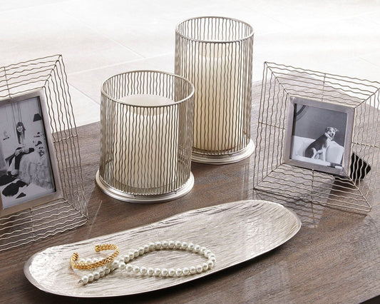 Dympna - Silver Finish - Accessory Set (Set of 5) - Hornell Furniture Outlet