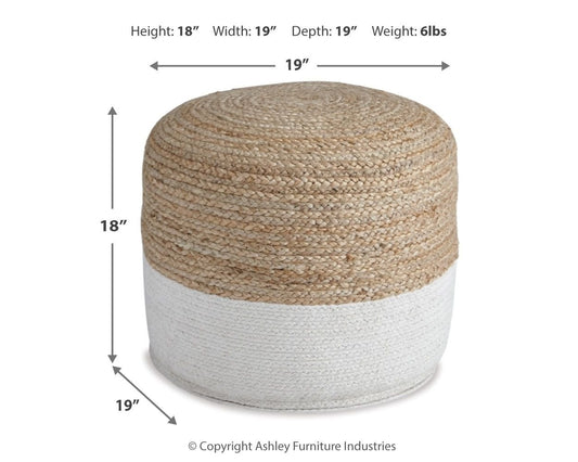 Sweed Valley - Round - Pouf - Hornell Furniture Outlet