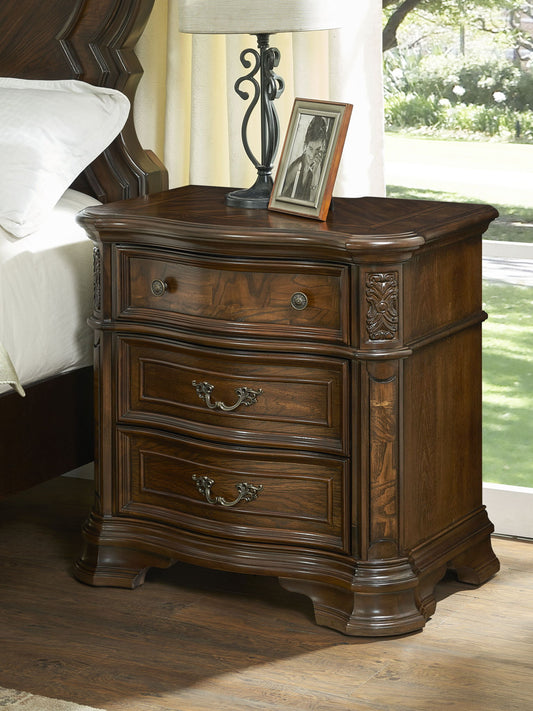 Royale - Nightstand With USB And Power Outlet - Dark Brown - Hornell Furniture Outlet