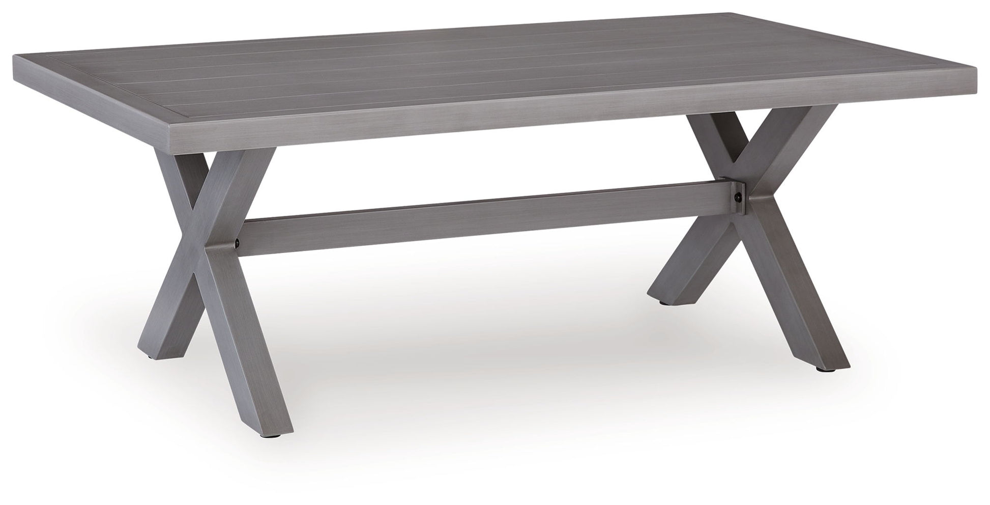 Half Moon Beach - Rectangular Cocktail Table - Gray - Hornell Furniture Outlet