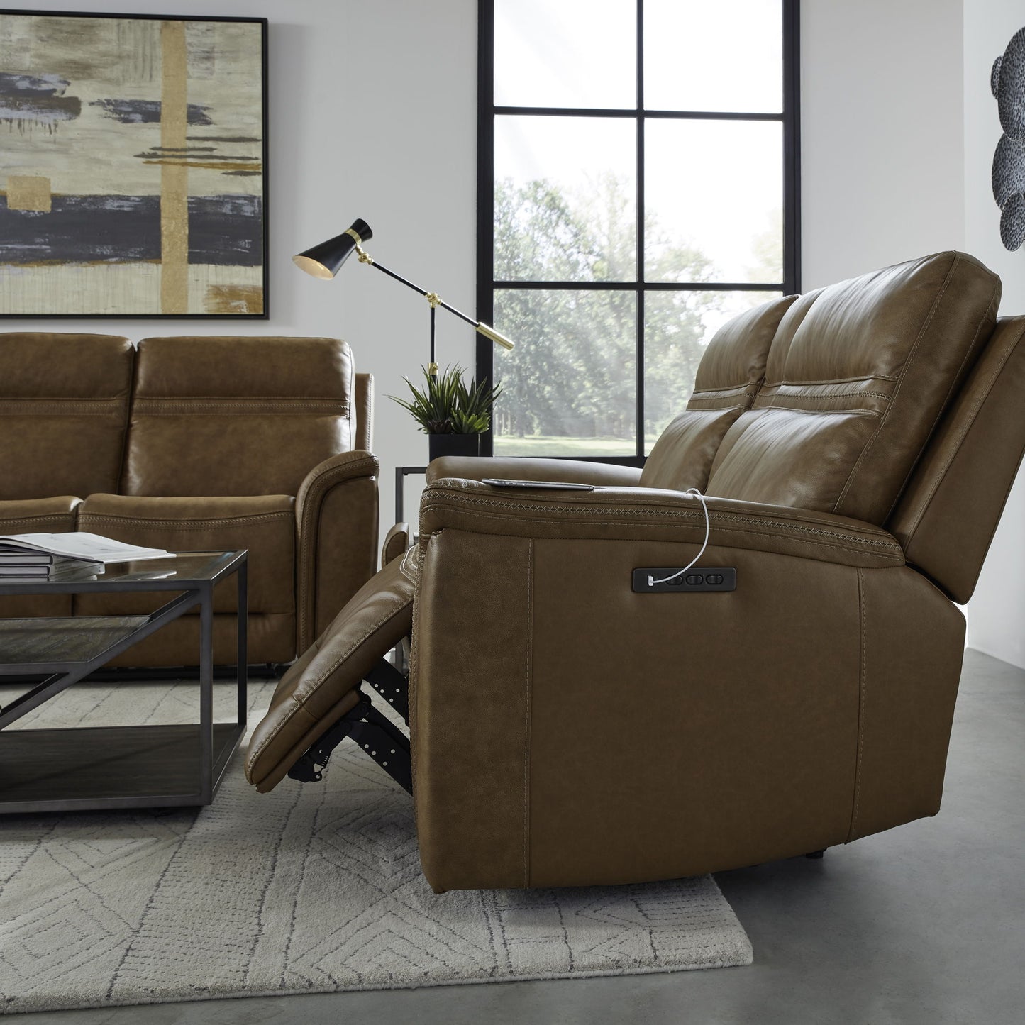 Cooper - Loveseat With Console P3 & Zg - Hornell Furniture Outlet