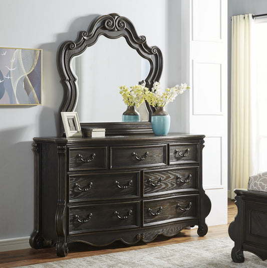 Rhapsody - Dresser And Mirror - Dark Brown - Hornell Furniture Outlet