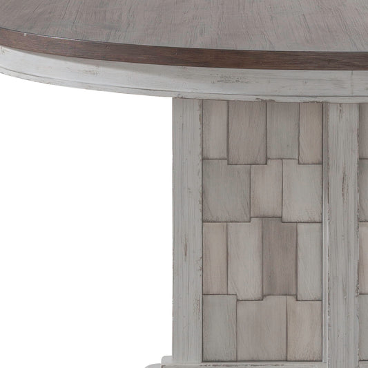 River Place - Pedestal Table - White - Hornell Furniture Outlet