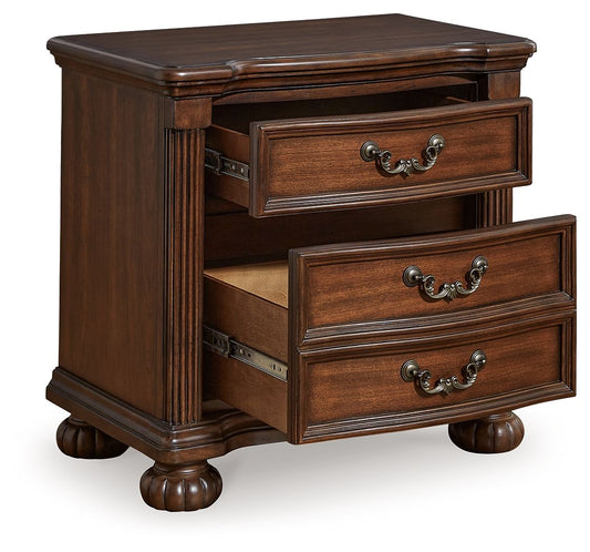 Lavinton - Brown - Three Drawer Night Stand - Hornell Furniture Outlet