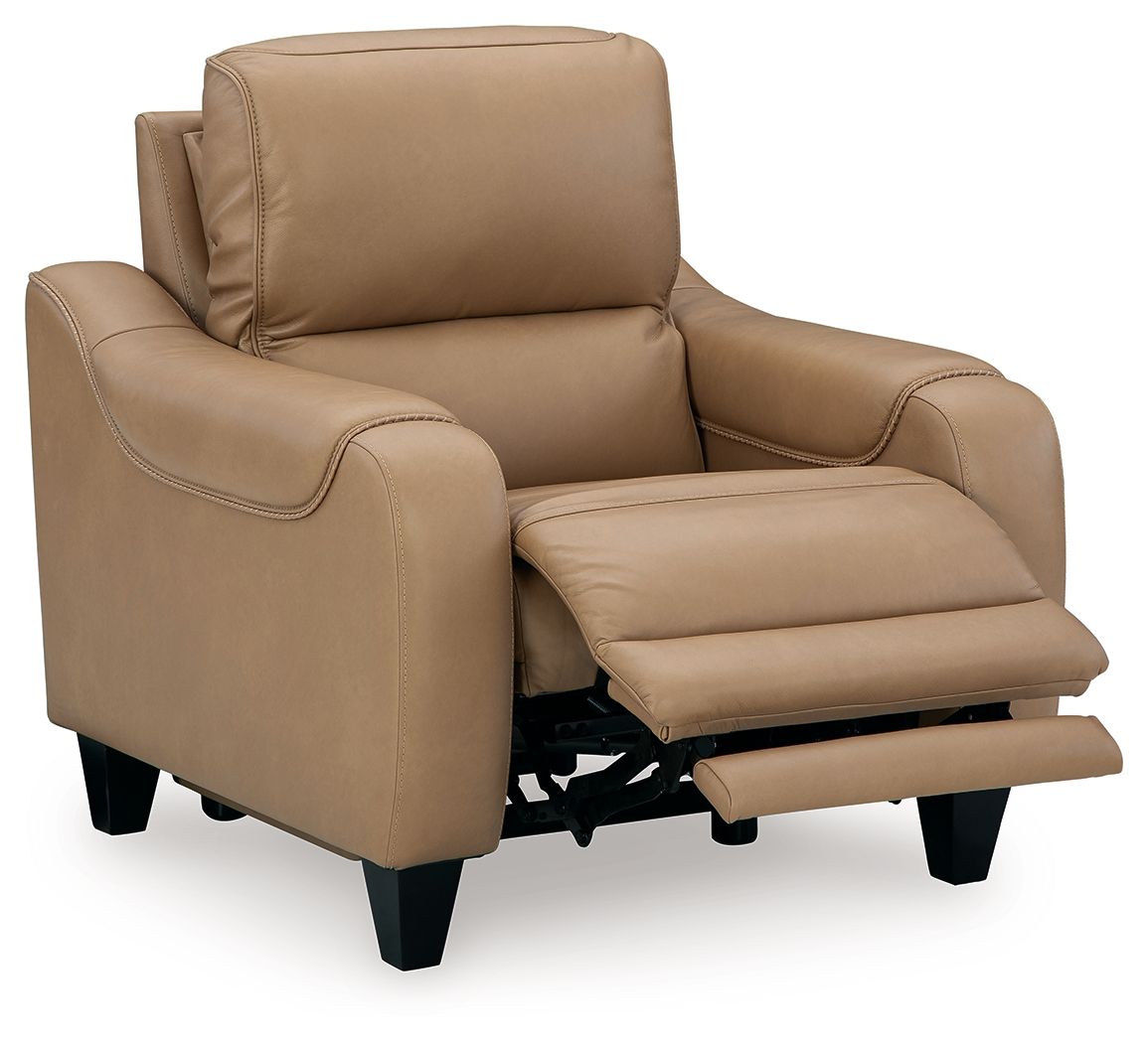 Mosswell - Power Recliner With Adj Headrest - Toffee - Hornell Furniture Outlet