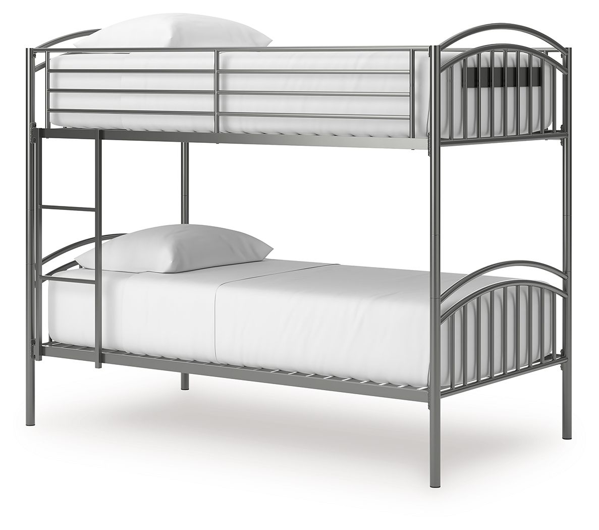 Lanceburg - Twin/Twin Bunk Bed With Ladder - Gray - Hornell Furniture Outlet