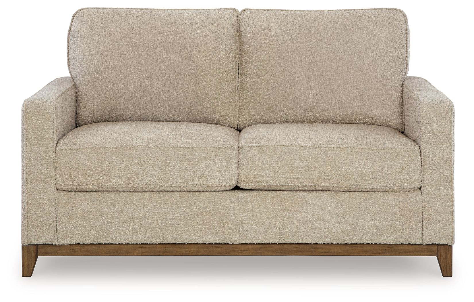 Arendale - Desert - Loveseat With Dark Cushions - Hornell Furniture Outlet