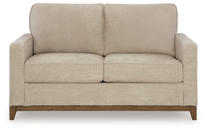 Arendale - Desert - Loveseat With Dark Cushions - Hornell Furniture Outlet
