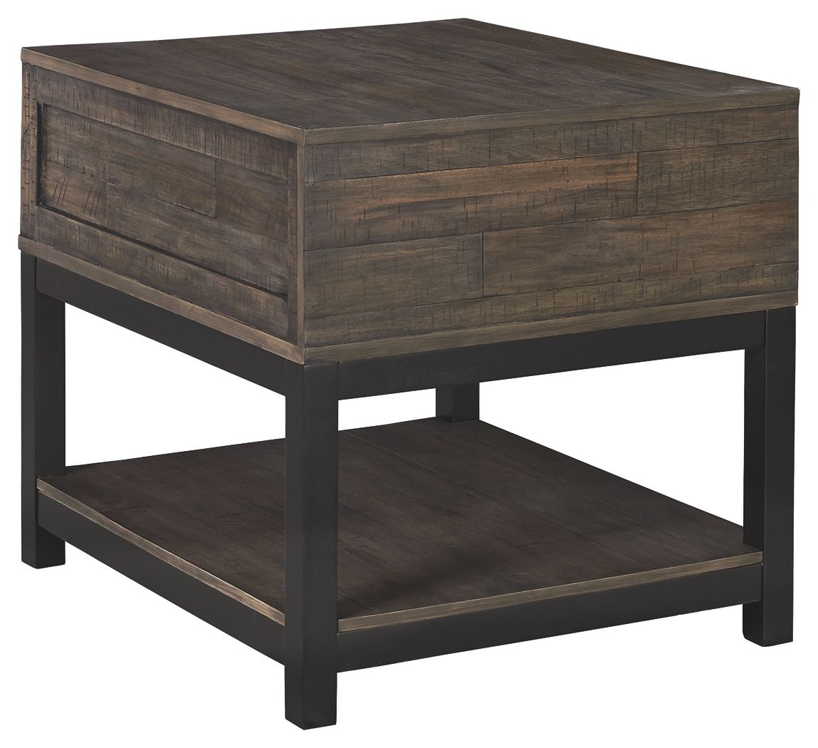 Johurst - Grayish Brown - Rectangular End Table - Hornell Furniture Outlet