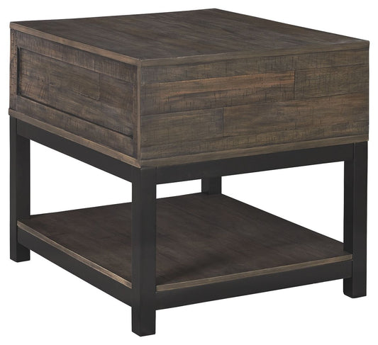 Johurst - Grayish Brown - Rectangular End Table - Hornell Furniture Outlet