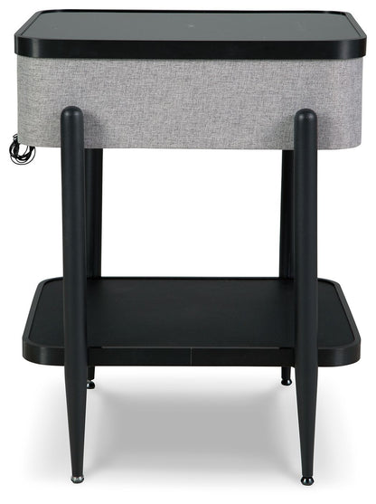 Jorvalee - Gray / Black - Accent Table with Speaker - Hornell Furniture Outlet