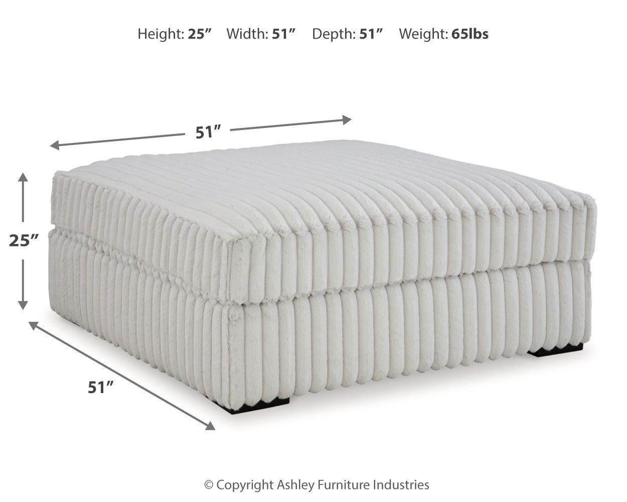 Stupendous - Alloy - Oversized Accent Ottoman - Hornell Furniture Outlet