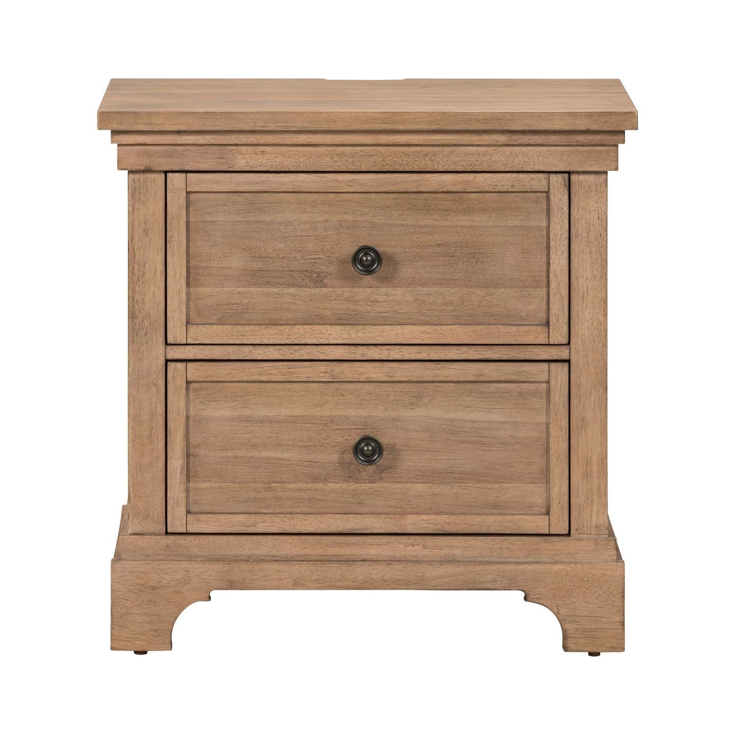 Haven Hills - Nightstand With Charging Station - Camel Beige - Hornell Furniture Outlet