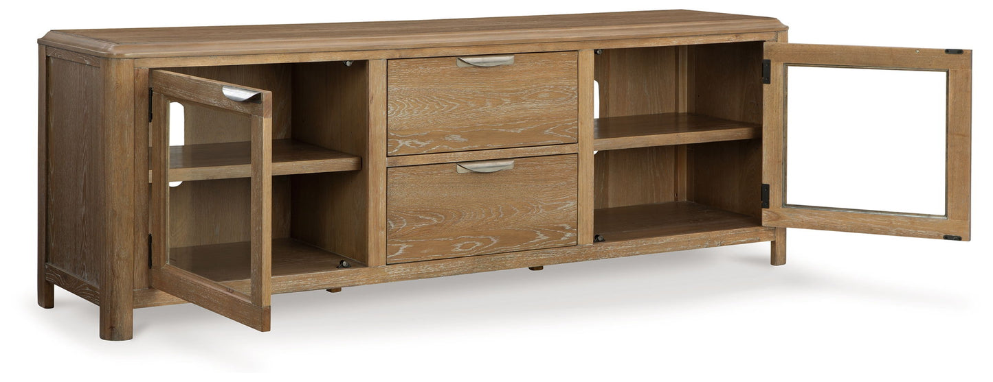 Rencott - Light Brown - Extra Large TV Stand - Hornell Furniture Outlet