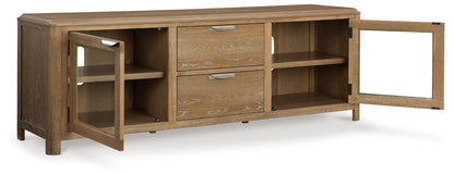 Rencott - Light Brown - Extra Large TV Stand - Hornell Furniture Outlet
