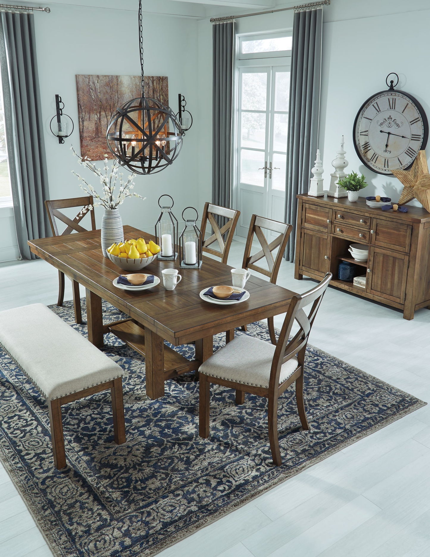 Moriville - Grayish Brown - Rectangular Dining Room Extension Table - Hornell Furniture Outlet