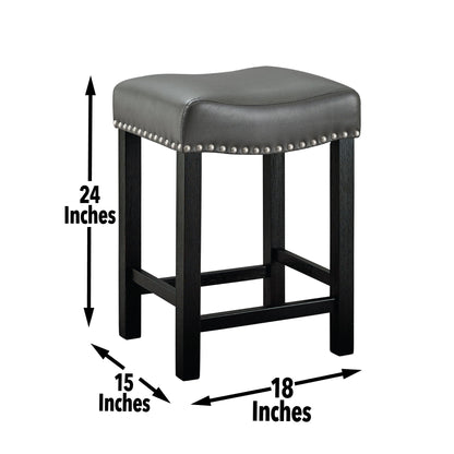 Aspen - Counter Stool (Set of 2) - Dark Gray - Hornell Furniture Outlet