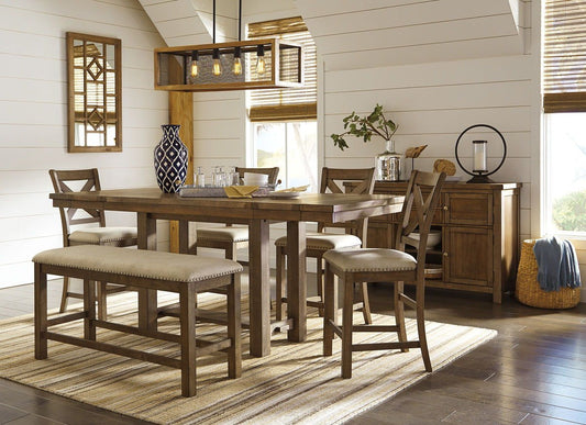 Moriville - Rectangular Dining Table Set - Counter Height - Hornell Furniture Outlet