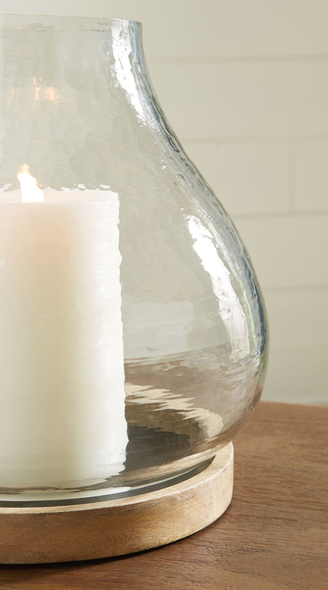 Adalisen - Clear / Brown - Candle Holder - Hornell Furniture Outlet