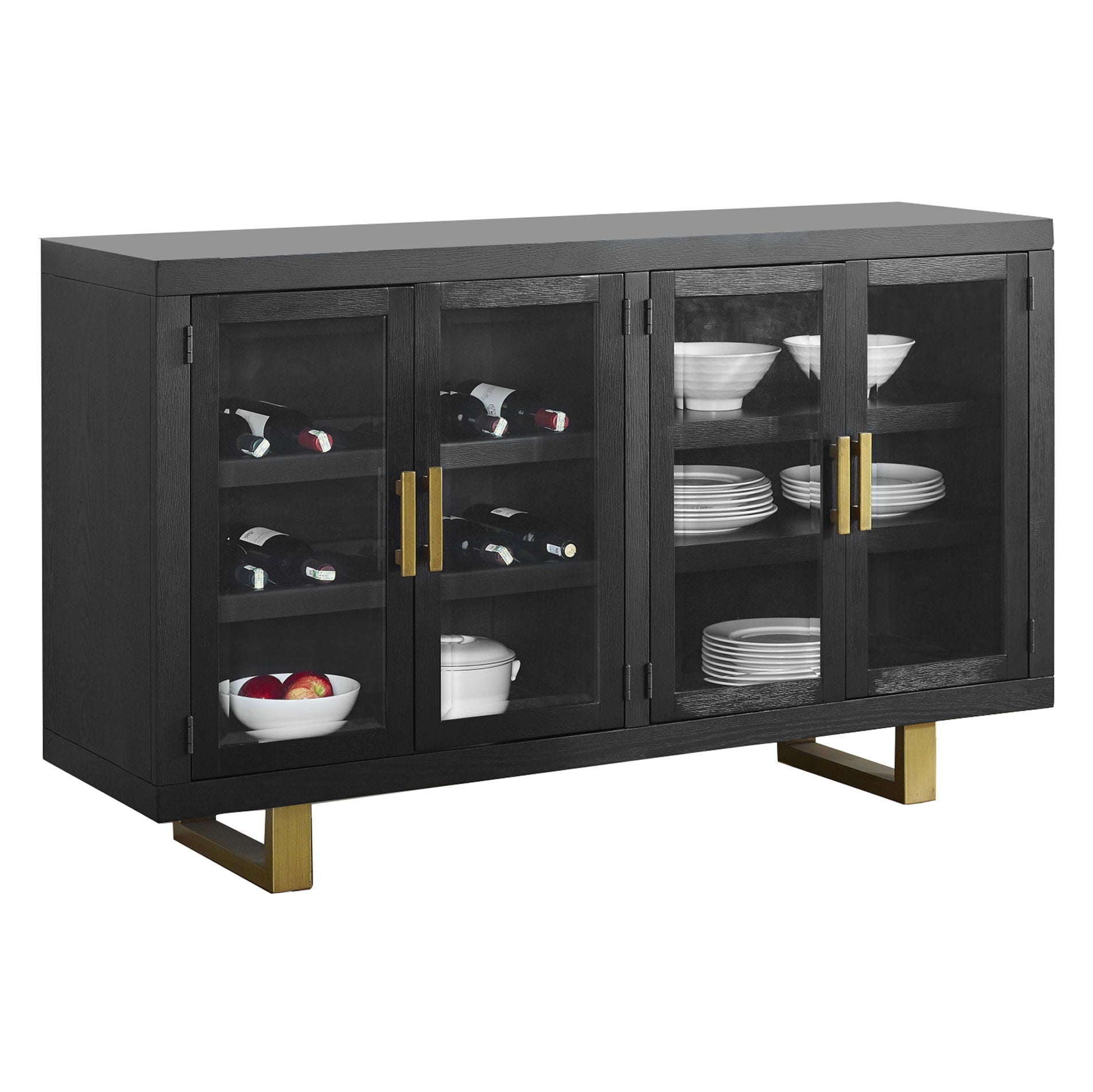 Yves - Server - Black - Hornell Furniture Outlet