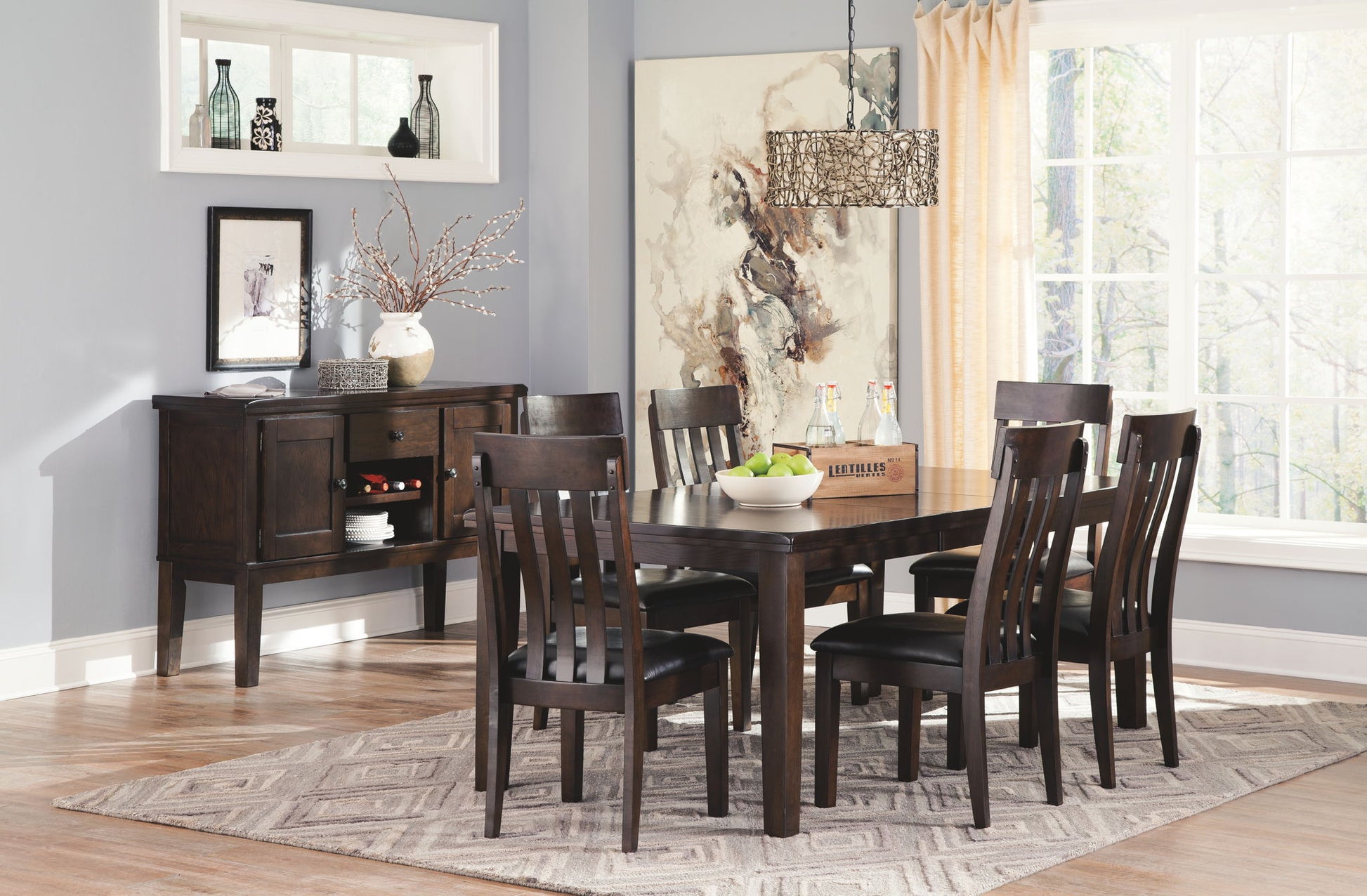 Haddigan - Dark Brown - Rectangular Dining Room Extension Table - Hornell Furniture Outlet