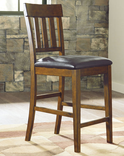Ralene - Medium Brown - Upholstered Barstool (Set of 2) - Hornell Furniture Outlet