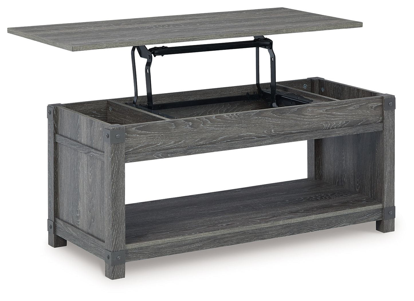 Freedan - Rect Lift Top Cocktail Table - Grayish Brown - Hornell Furniture Outlet