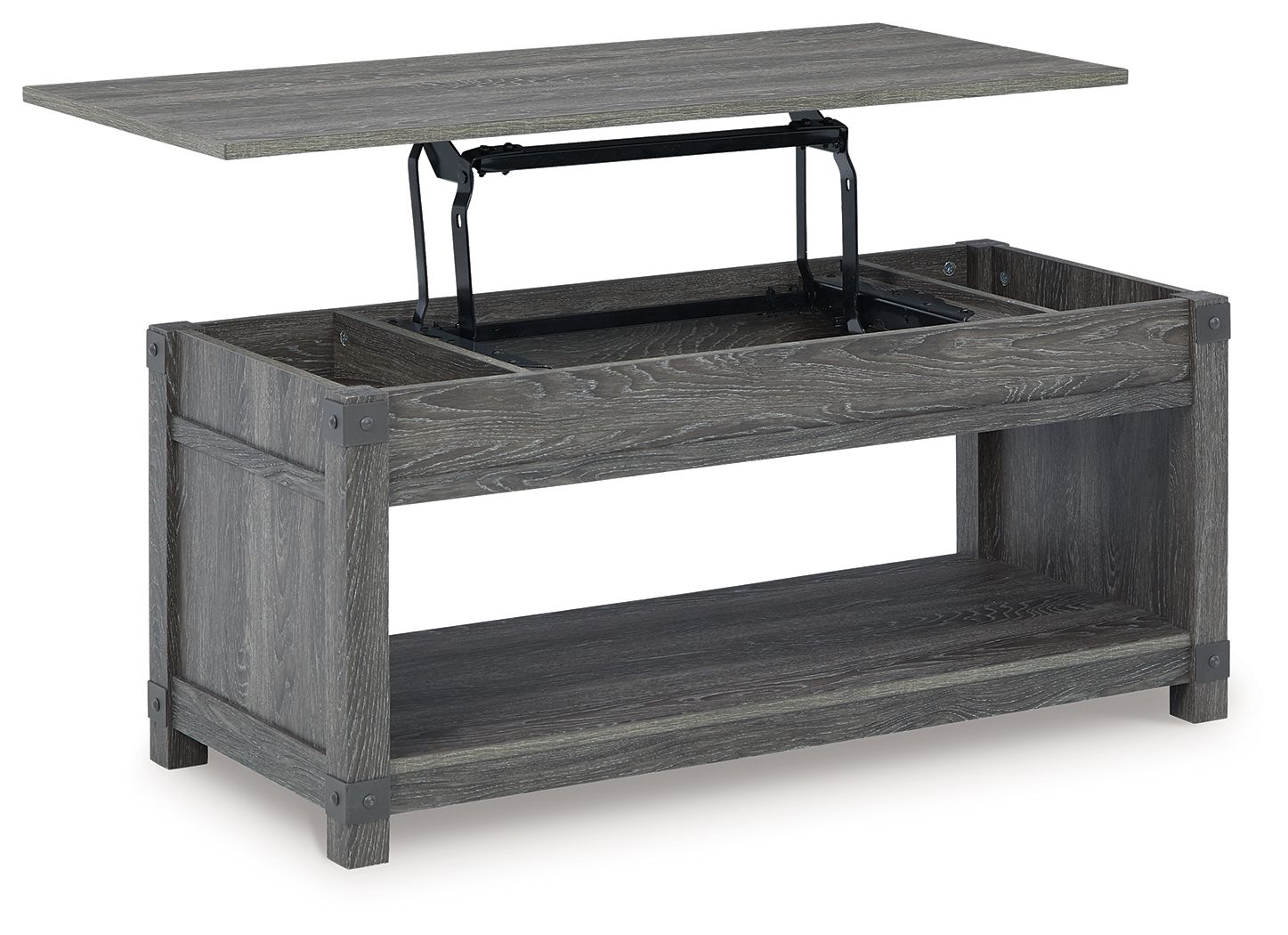 Freedan - Rect Lift Top Cocktail Table - Grayish Brown - Hornell Furniture Outlet