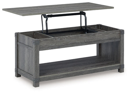 Freedan - Rect Lift Top Cocktail Table - Grayish Brown - Hornell Furniture Outlet