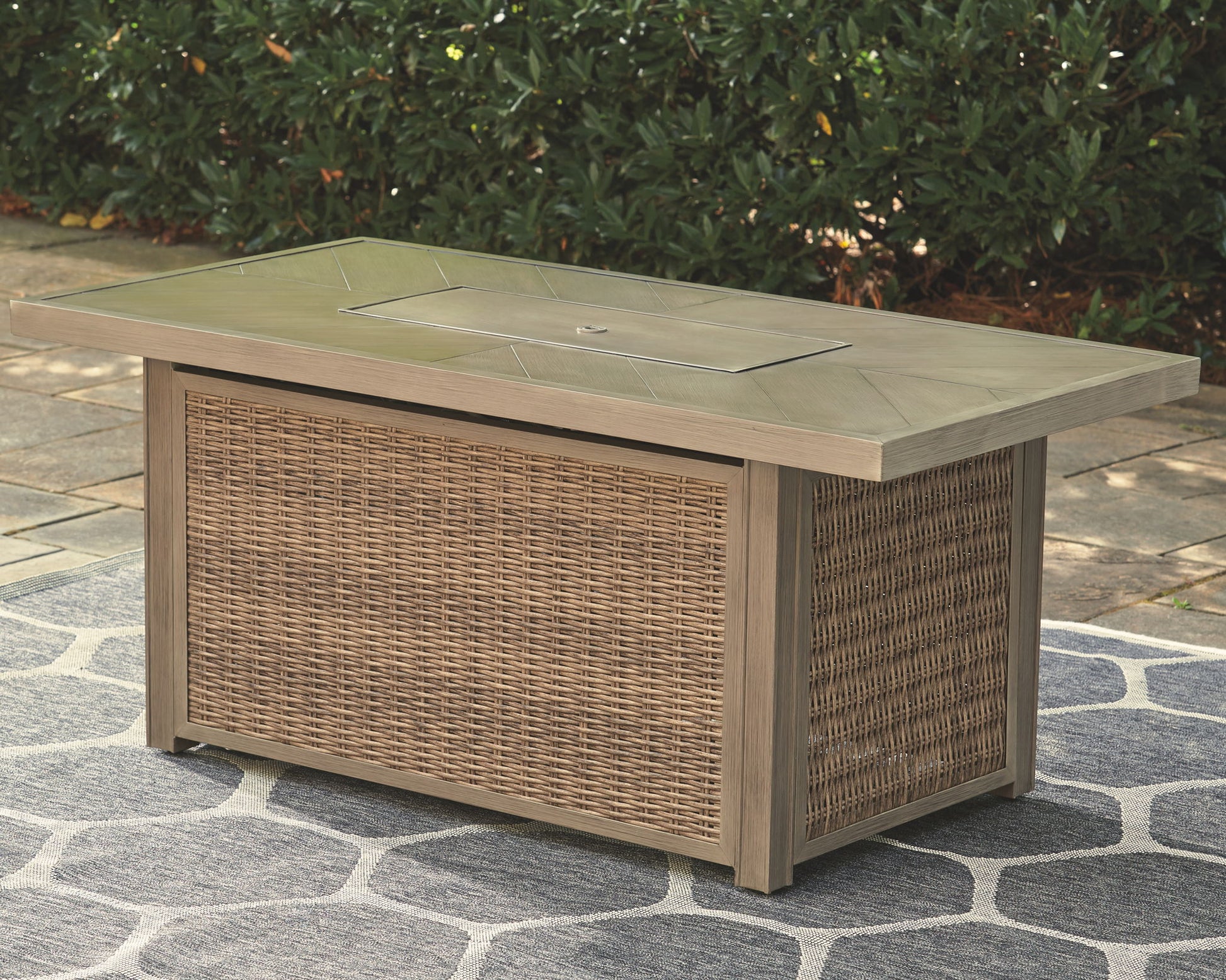 Beachcroft - Rectangular Fire Pit Table - Hornell Furniture Outlet