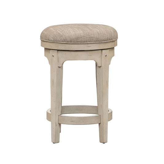 Morgan Creek - Console Swivel Stool - White - Hornell Furniture Outlet