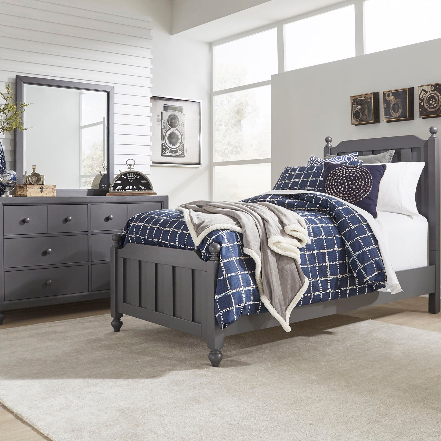 Cottage View - Panel Bed, Dresser & Mirror - Hornell Furniture Outlet